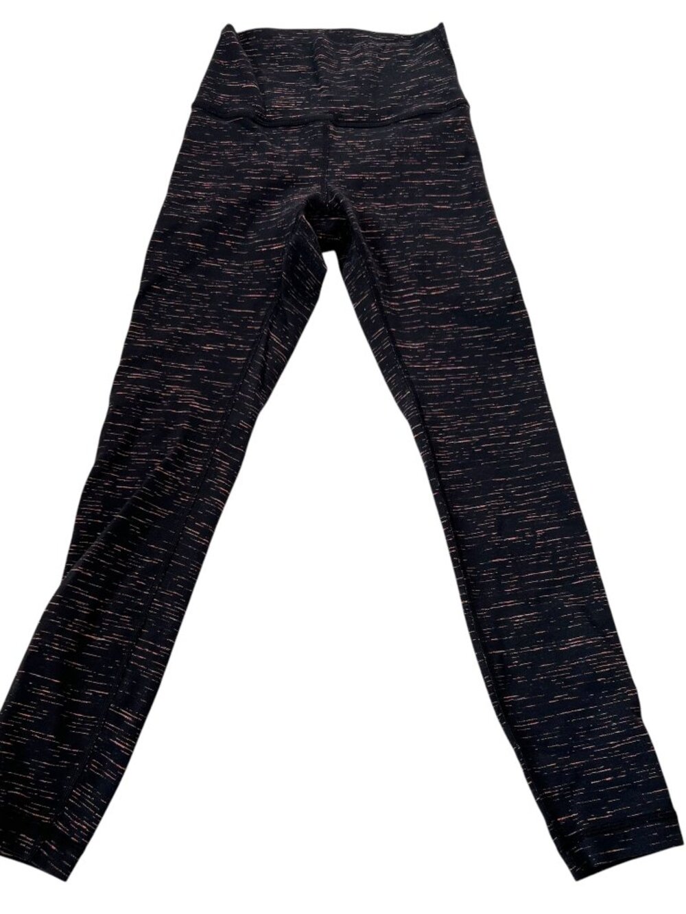Lululemon leggings Wunder Under Smooth Cover High-Rise 25" size 4 black orange